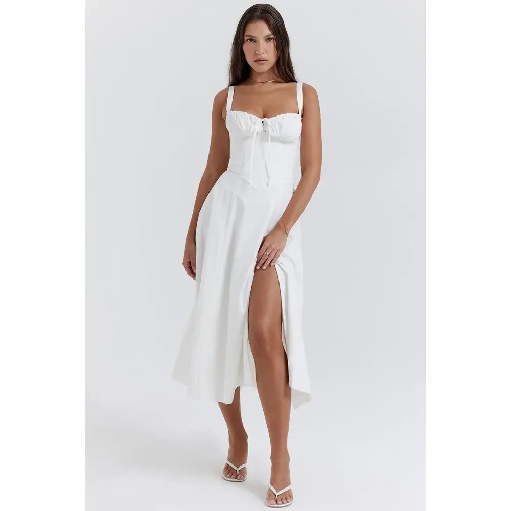 House of CB Carmen white bustier sundress - Picture 1 of 4
